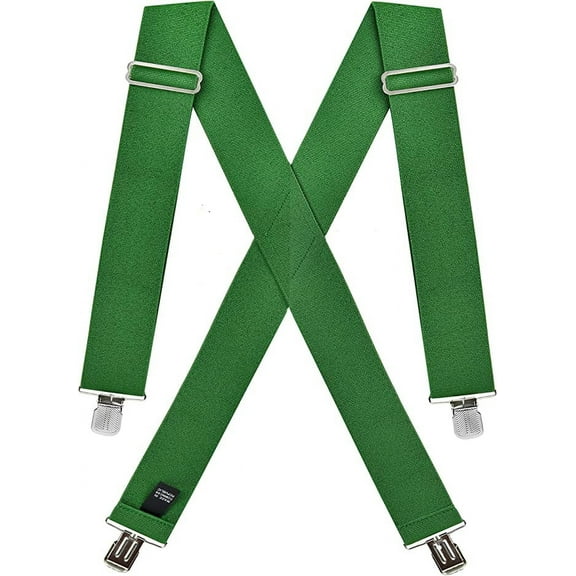 Hold'Em Suspenders for Men Heavy Duty Utility Clips 2" Wide - Hunter
