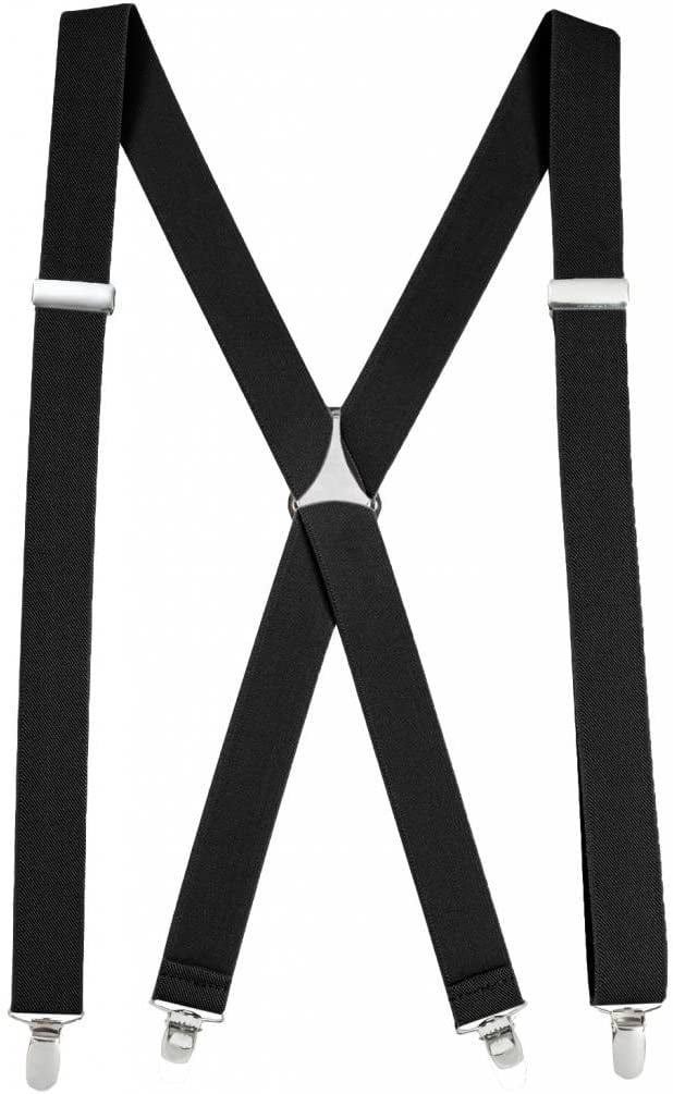 Hold'Em Suspenders for Men XBack Adjustable Straight Clipon Tuxedo