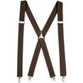 thumbnail image 1 of Hold'Em Suspenders for Men X-Back Adjustable Straight Clip-on Tuxedo Suspenders - Brown (Tall, 54" Long), 1 of 6