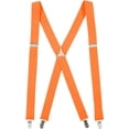 thumbnail image 1 of Hold'Em Suspenders for Men X-Back Adjustable Straight Clip-on Tuxedo Suspenders - Orange (Regular 46" Long), 1 of 6