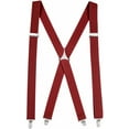 thumbnail image 1 of Hold'Em Suspenders for Men X-Back Adjustable Straight Clip-on Tuxedo Suspenders - Red (Regular 46" Long), 1 of 6