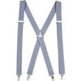 thumbnail image 1 of Hold'Em Suspenders for Men x-Back Adjustable Straight Clip - Light Grey (Tall, 46" Long), 1 of 5