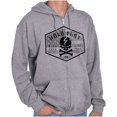 thumbnail image 1 of Hold Fast Freedom Flag Skull Bones Unisex Fleece Graphic Zip Up Hoodie Brisco Brands 2X, 1 of 6