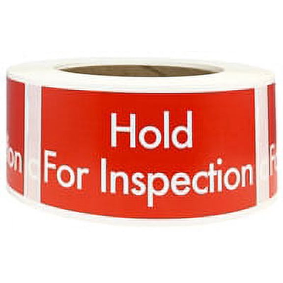 "Hold For Inspection" Labels | 2 x 4" Inch Rectangle | 500 Pack