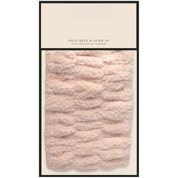 Hold  & Glow Up Ultra-Wide  Headband for Washing , Yoga, Makeup, Microfiber Facial Headband for Women