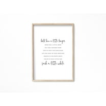Hold Him A Little Longer Baby Quote Art, Above Crib For Boy Nursery Decor Wall Art, Baby Shower Boys Room Home Decor #3835, Unframed Poster Size 8x12