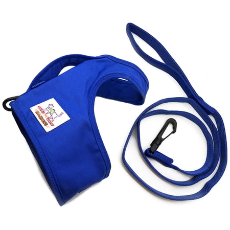 Hold M Tight - Airline Travel Leash & Harness - BLUE - LG/XL