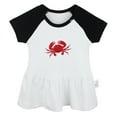 thumbnail image 1 of Hold Me Funny Dresses For Baby, Newborn Babies Animal Crab Pattern Skirts, Infant Princess Dress, 0-24M Kids Graphic Clothes (Black Raglan Dresses, 0-6 Months), 1 of 4