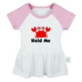 thumbnail image 1 of Hold Me Funny Dresses For Baby, Newborn Babies Animal Crab Pattern Skirts, Infant Princess Dress, 0-24M Kids Graphic Clothes (Pink Raglan Dresses, 18-24 Months), 1 of 4