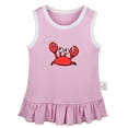 thumbnail image 1 of Hold Me Funny Dresses For Baby, Newborn Babies Animal Crab Pattern Skirts, Infant Princess Dress, 0-24M Kids Graphic Clothes (Pink Sleeveless Dresses, 6-12 Months), 1 of 4