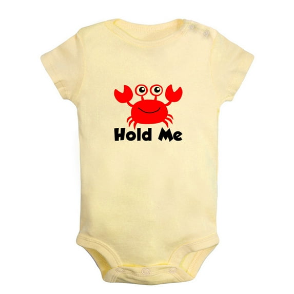 Hold Me Funny Rompers For Babies, Animal Crab Pattern Jumpsuit, Newborn Baby Unisex Bodysuits, Infant Jumpsuits, Toddler 0-24 Months Kids One-Piece Oufits