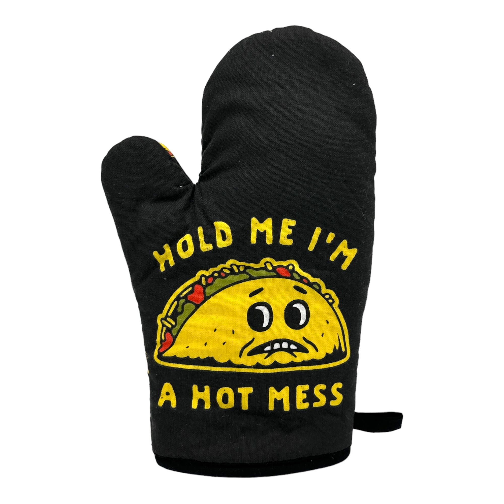I'm Not A Hot Mess I'm A Spicy Disaster Oven Mitt Funny Chili Peppers Heat Graphic Novelty Kitchen Glove (Oven Mitts)