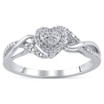 thumbnail image 1 of Hold My Hand 1/10 Carat T.W. Diamond Sterling Silver Engagement Ring, 1 of 4