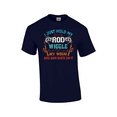 thumbnail image 1 of Hold My Rod Wiggle My Worm Funny Humorous Fisherman Outside Fishing Rod Bait  Short Sleeve Adult Mens Graphic T-Shirt-Navy-medium, 1 of 1
