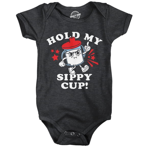 Hold My Sippy Cup Baby Bodysuit Funny Sarcastic Graphic Novelty Jumper For Infants
