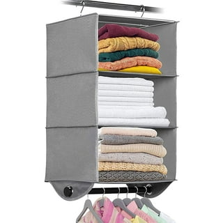  X-cosrack Hanging Closet Organizer and Storage 5 Tier Closet  Hanging Shelves for Handbags & Adjustable Collapsible Hanging Clothes  Sweaters Closet Organizer Metal Shelves for Bedroom Cabinet : Home & Kitchen