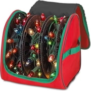 HOLDN STORAGE Christmas Light Storage Bag with Handles and 3 Reels, up to 375 ft Christmas Lights - Red