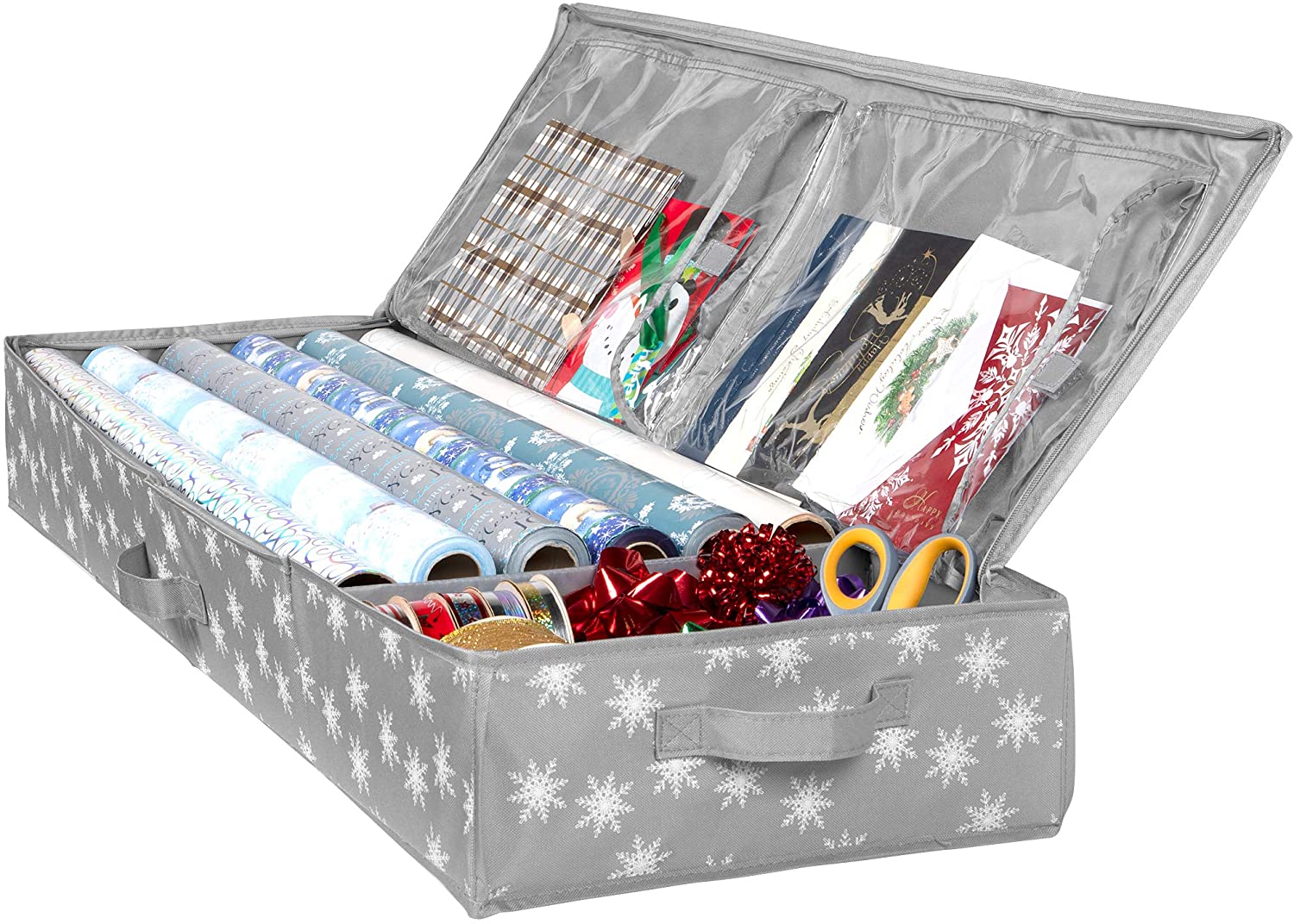 Hold N' Storage Christmas Storage Wrapping Paper Organizer  and Under Bed Storage Container  600D Material - image 1 of 8
