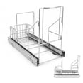 thumbnail image 1 of Pull Out Trash Can Under Cabinet - Adjustable, Heavy Duty, Anti Rust Chrome Finish -  Trash Can Not Included - Dedicated Space for Disposable Trash Bags, Requires a 11” Cabinet Opening,, 1 of 7