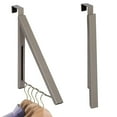 Hold N’ Storage Retractable Over the Door Clothes Hanger Valet Rod