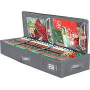 Hold N' Storage Wrapping Paper Storage Container. Fits up to 27 Rolls 1.37" Diam. Gray