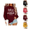 thumbnail image 1 of Hold On Let Me Overthink This Sweatshirts for Women Long Sleeve Crewneck Funny Graphic Sweatshirt Pullover Tops, 1 of 4