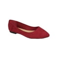 thumbnail image 1 of Hold Red Cherry Suede City Classified Women Casual Wide Width Fit Flat Office Shoes Pointy Toe 5.5, 1 of 2