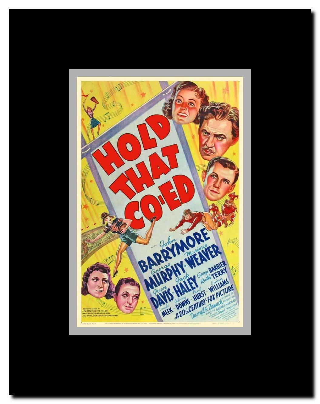 Hold That Co-ed Framed Movie Poster