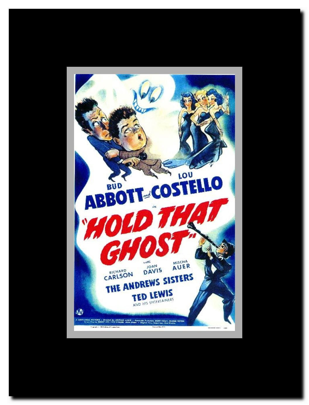 Hold That Ghost Framed Movie Poster