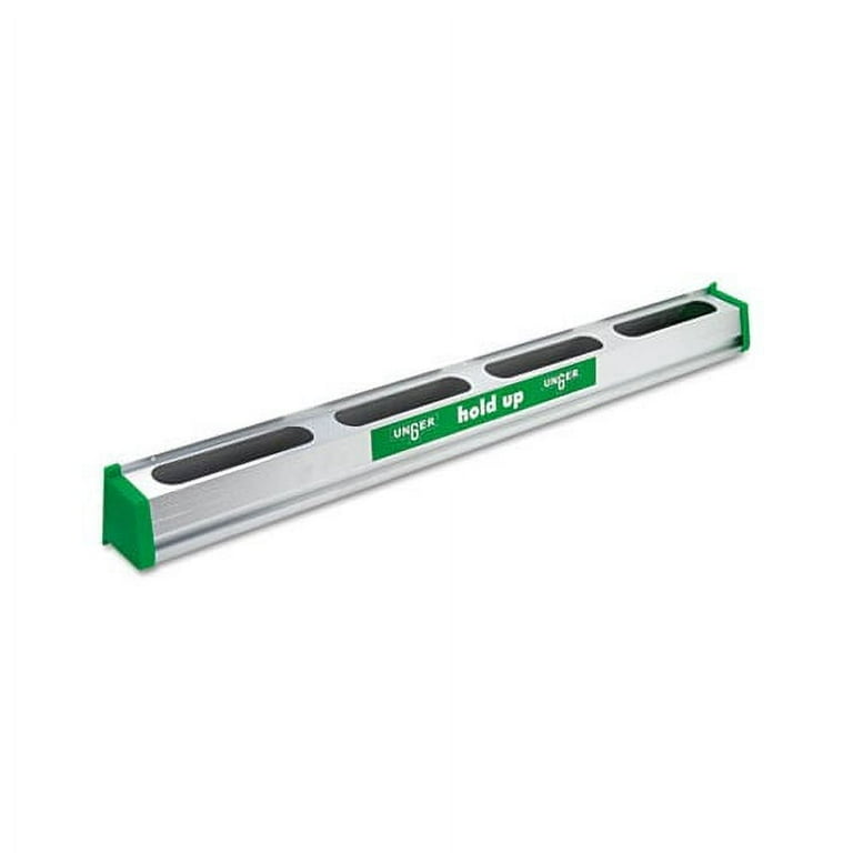 Hold Up Aluminum Tool Rack, 36w x 3.5d x 3.5h, Aluminum/Green Hold Up Aluminum Tool Rack, 36w x 3.5d x 3.5h, Aluminum/Green