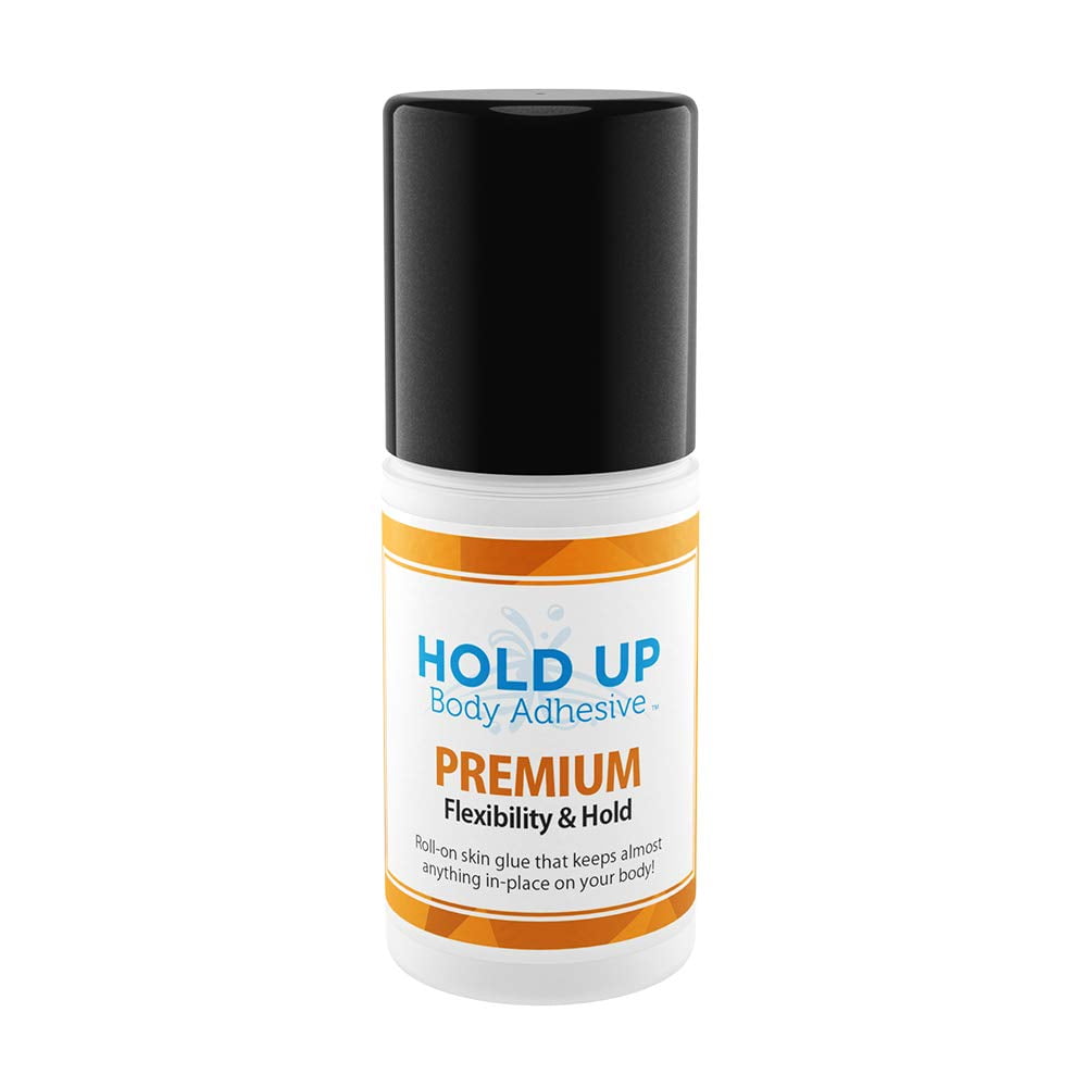 Hold Up Body Adhesive Premium, Roll-On Applicator Mask Glue, Glue for  Compression Socks,Stockings,Costumes,Clothing - Sweat Resistant - 2 oz.  Bottle 