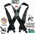 HoldUp Brand Shadow Black Heavy Duty Work Suspenders are 2" Wide with