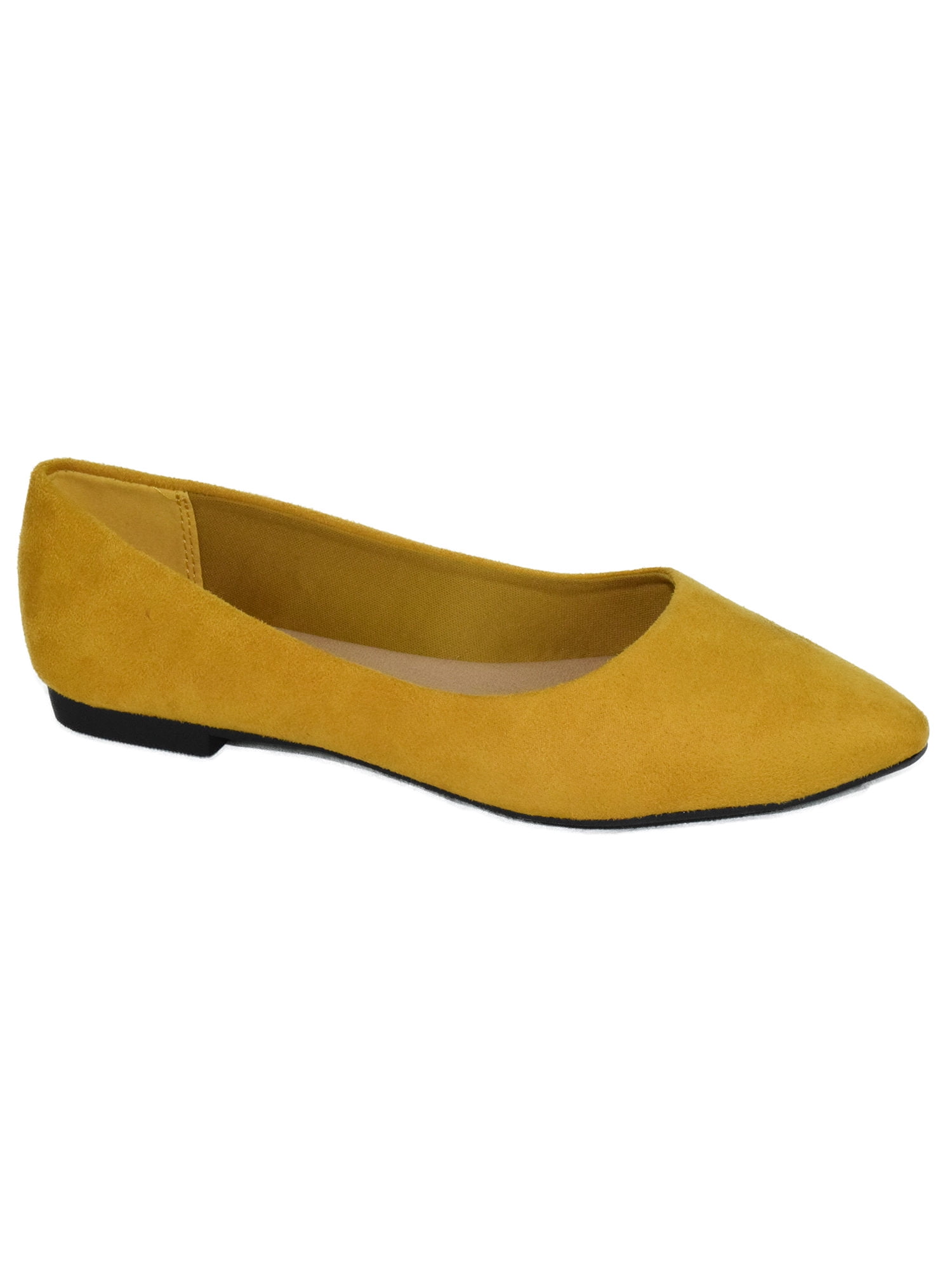 mustard wide fit shoes