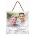 thumbnail image 1 of Hold You in Heart Heaven White 7 x 7 Inch Pine Wood Wall Hanging Photo Frame, 1 of 5