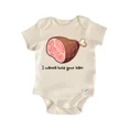 thumbnail image 1 of Hold Your Ham Best Friends Bff Bestie Baby Boy Girl Bodysuit Cute Baby Onesie, BABY BODYSUIT LAT 4424, 1 of 3