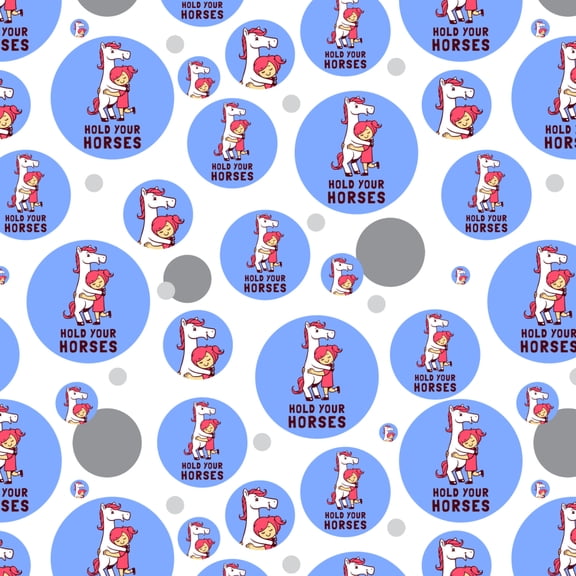 Hold Your Horses Funny Humor Premium Gift Wrap Wrapping Paper Roll