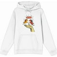 thumbnail image 1 of Hold Your Horses Humor Adult White Long Sleeve Hoodie-Large, 1 of 3