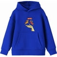 thumbnail image 1 of Hold Your Horses Humor Youth Royal Blue Long Sleeve Hoodie-Small, 1 of 6
