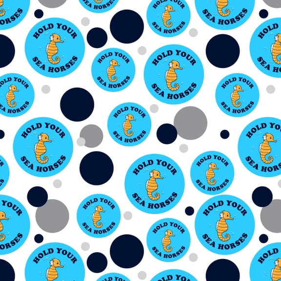 Hold Your Sea Horses Funny Humor Premium Gift Wrap Wrapping Paper Roll