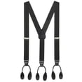 thumbnail image 1 of Hold'em 1 ¼ Fancy Stripes Solid Suspenders for Men Y-Back - Black Wave, 1 of 4