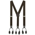 thumbnail image 1 of Hold'em 1 ¼ Fancy Stripes Solid Suspenders for Men Y-Back - Brown Wave, 1 of 4