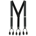 thumbnail image 1 of Hold'em 1 ¼ Fancy Stripes Solid Suspenders for Men Y-Back - Summit Stripe Black, 1 of 4