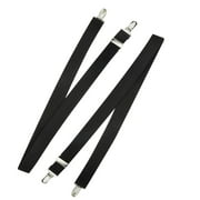 Hold em Bed Sheet Fastener Suspenders - Adjustable, Straight or Crisscross Sheet Strap Holder Clips Black & White