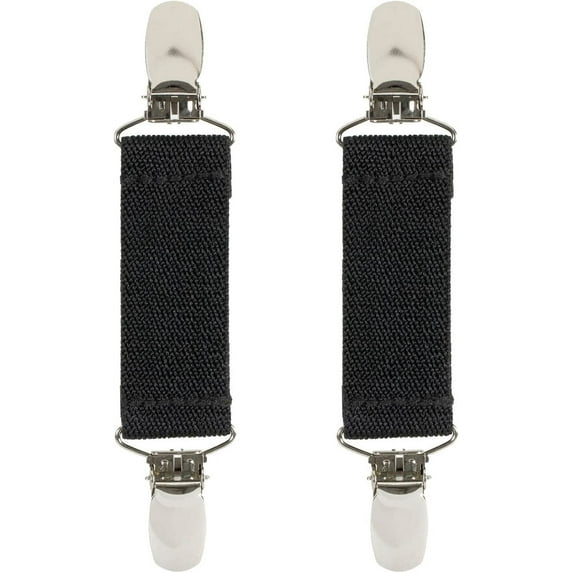 Hold'em Boot Straps Elastic Extra Strong Metal Clip Made in USA Comfortable and Easy to Use Keeping Pants Smoothly and Nicely Tucked in Boot 4 Inch - Black