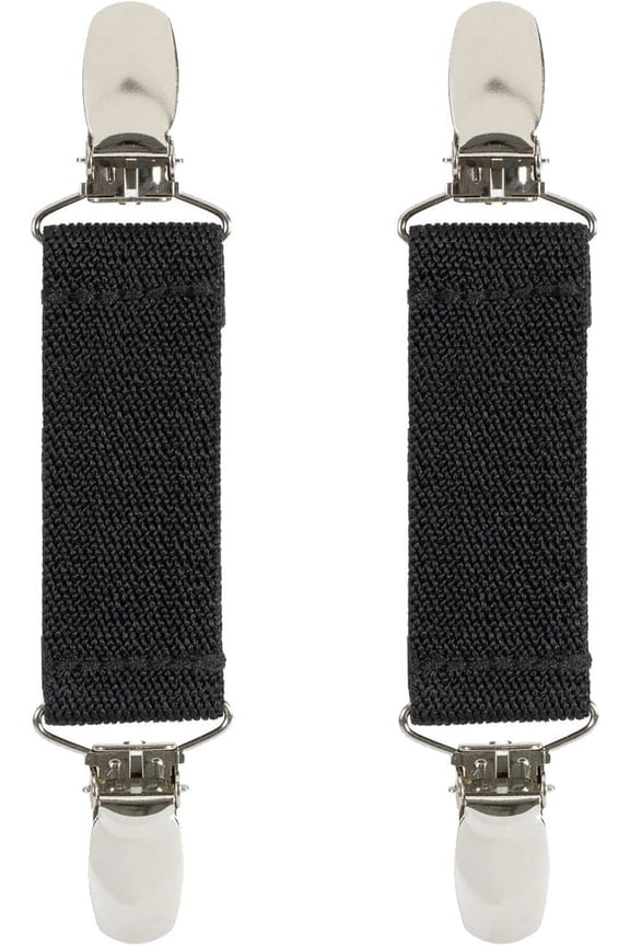 Boot Straps Elastic Extra Strong Metal Clip Made in USA Comfortable and Easy to Use Keeping Pants Smoothly and Nicely Tucked in Boot 4 Inch - Black