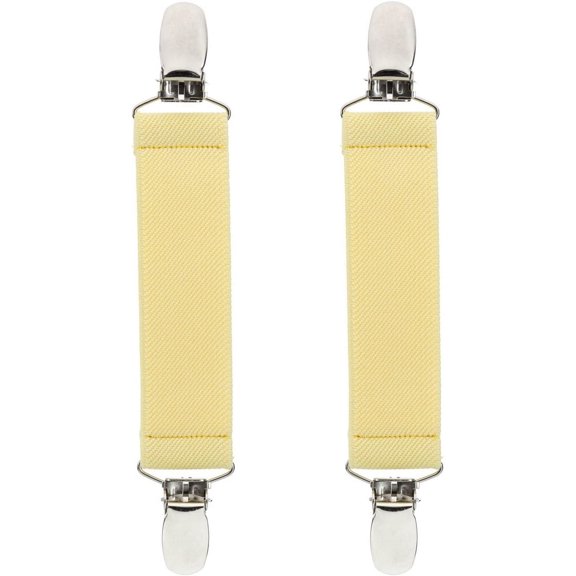 Hold'em Boot Straps Elastic Extra Strong Metal Clip Made in USA Comfortable and Easy to Use Keeping Pants Smoothly and Nicely Tucked in Boots 4 Inch - Banana