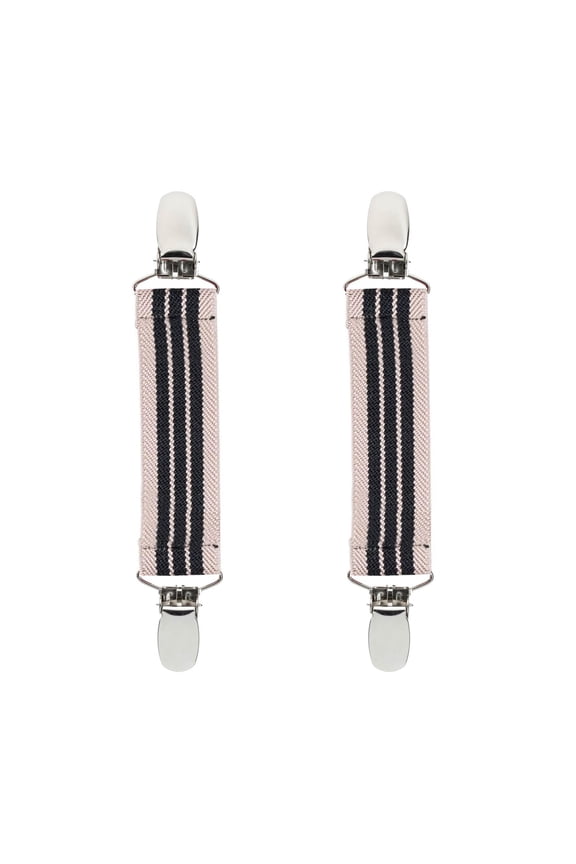 Boot Straps Elastic Extra Strong Metal Clip Made in USA Comfortable and Easy to Use Keeping Pants Smoothly and Nicely Tucked in Boots 4 Inch - Striped Beige and Black