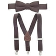 thumbnail image 1 of Hold'em Bow Tie Set, Baby Pre-Tied Bow Tie, 1' Suspender for Toddler Kids - Brown, 1 of 4