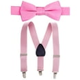thumbnail image 1 of Hold'em Bow Tie Set, Baby Pre-Tied Bow Tie, 1' Suspender for Toddler Kids - Light Pink, 1 of 4