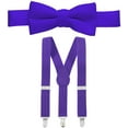 thumbnail image 1 of Hold'em Bow Tie Set, Baby Pre-Tied Bow Tie, 1' Suspender for Toddler Kids - Purple, 1 of 4